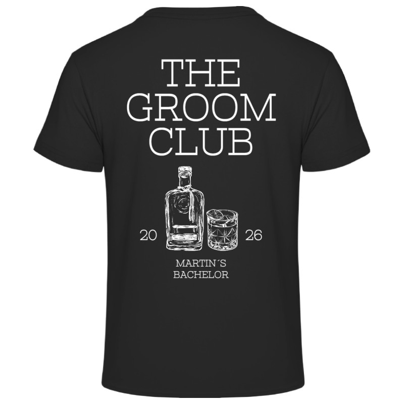 T-Shirt bedruckt mit "The Groom Club" - jetzt anpassen
