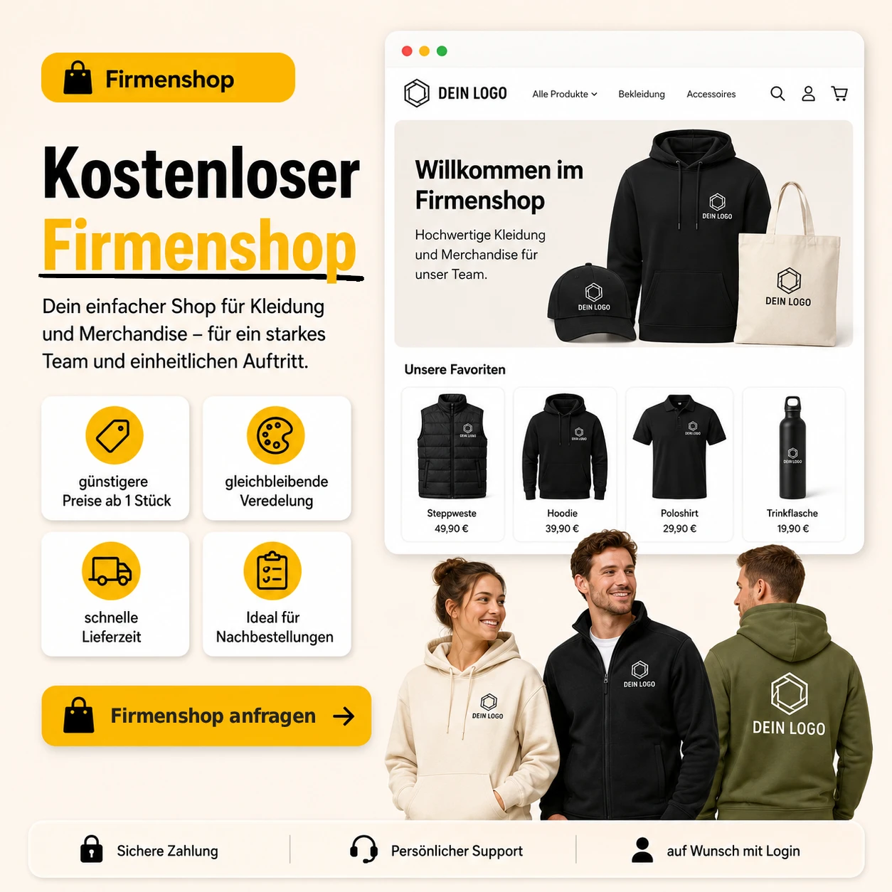 Kostenloser Firmen-Shop