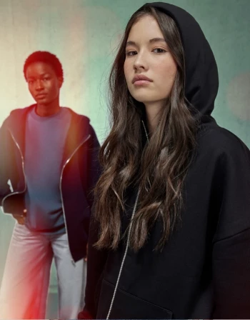 Influence oversized Zipper bedrucken lassen