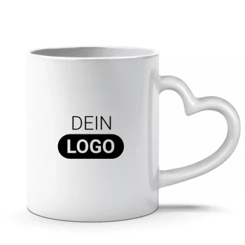 Tasse Herzhenkel bedrucken lassen